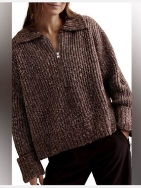 Varley Amelia Half Zip Knit Sweater